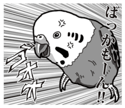 Comic style budgerigars sticker #13333077