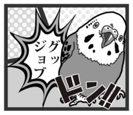 Comic style budgerigars sticker #13333091