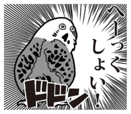 Comic style budgerigars sticker #13333101