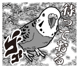 Comic style budgerigars sticker #13333103