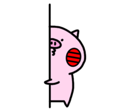 Cute little pig 02 sticker #13333615