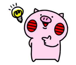 Cute little pig 02 sticker #13333616
