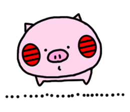 Cute little pig 02 sticker #13333617