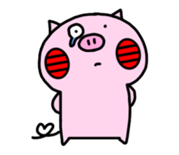 Cute little pig 02 sticker #13333618