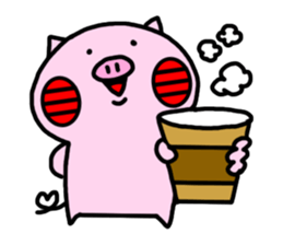 Cute little pig 02 sticker #13333620