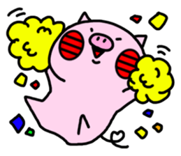 Cute little pig 02 sticker #13333621
