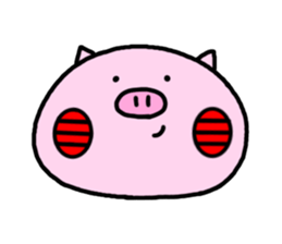 Cute little pig 02 sticker #13333622