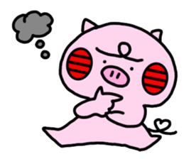 Cute little pig 02 sticker #13333623