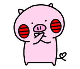Cute little pig 02 sticker #13333625