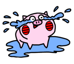 Cute little pig 02 sticker #13333633