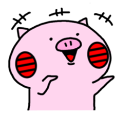 Cute little pig 02 sticker #13333636