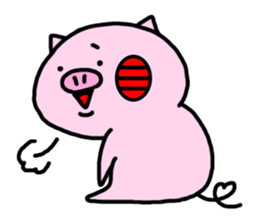Cute little pig 02 sticker #13333639