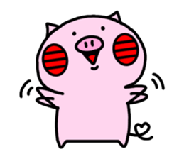 Cute little pig 02 sticker #13333640