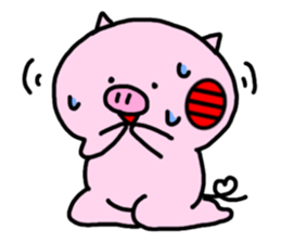 Cute little pig 02 sticker #13333643