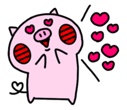 Cute little pig 02 sticker #13333646