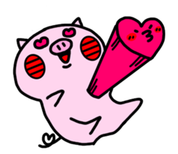 Cute little pig 02 sticker #13333648
