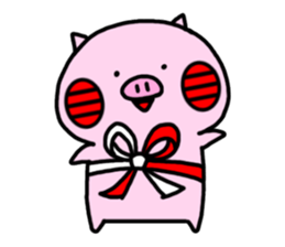 Cute little pig 02 sticker #13333650