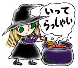Autumn witch sticker #13334257