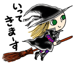 Autumn witch sticker #13334258