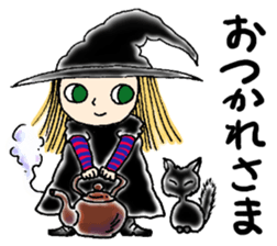 Autumn witch sticker #13334259