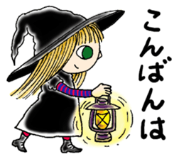 Autumn witch sticker #13334261