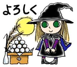 Autumn witch sticker #13334264