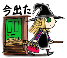 Autumn witch sticker #13334267