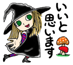 Autumn witch sticker #13334271