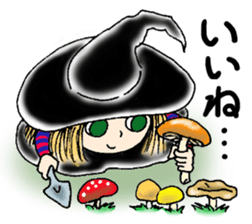 Autumn witch sticker #13334272