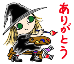 Autumn witch sticker #13334274