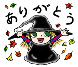 Autumn witch sticker #13334275