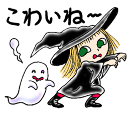 Autumn witch sticker #13334281