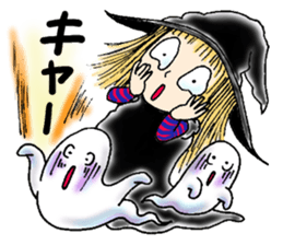 Autumn witch sticker #13334282