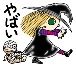Autumn witch sticker #13334284