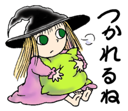 Autumn witch sticker #13334285