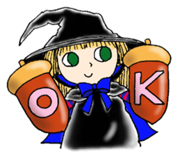Autumn witch sticker #13334286