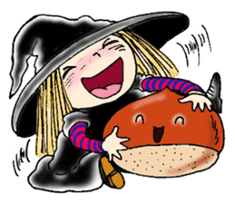 Autumn witch sticker #13334289