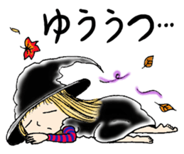 Autumn witch sticker #13334290