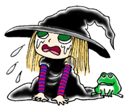 Autumn witch sticker #13334291