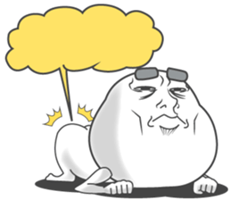 sticker of a straight face part2 sticker #13336717