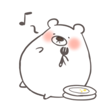 Cute cute polar bear sticker #13337915