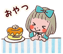 Girl's tea party wishes for sweets. sticker #13338608