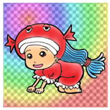 Glittering goldfish-chan sticker #13339156