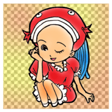 Glittering goldfish-chan sticker #13339163