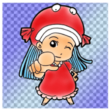 Glittering goldfish-chan sticker #13339165