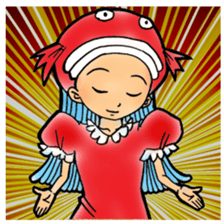 Glittering goldfish-chan sticker #13339179