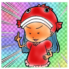 Glittering goldfish-chan sticker #13339185