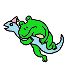 Secret of the frog ZERO. sticker #13339329