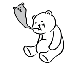 fat white bear2 sticker #13340755