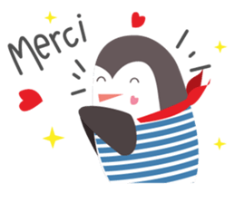 Little French Pingu v2 sticker #13342019
